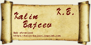 Kalin Bajčev vizit kartica